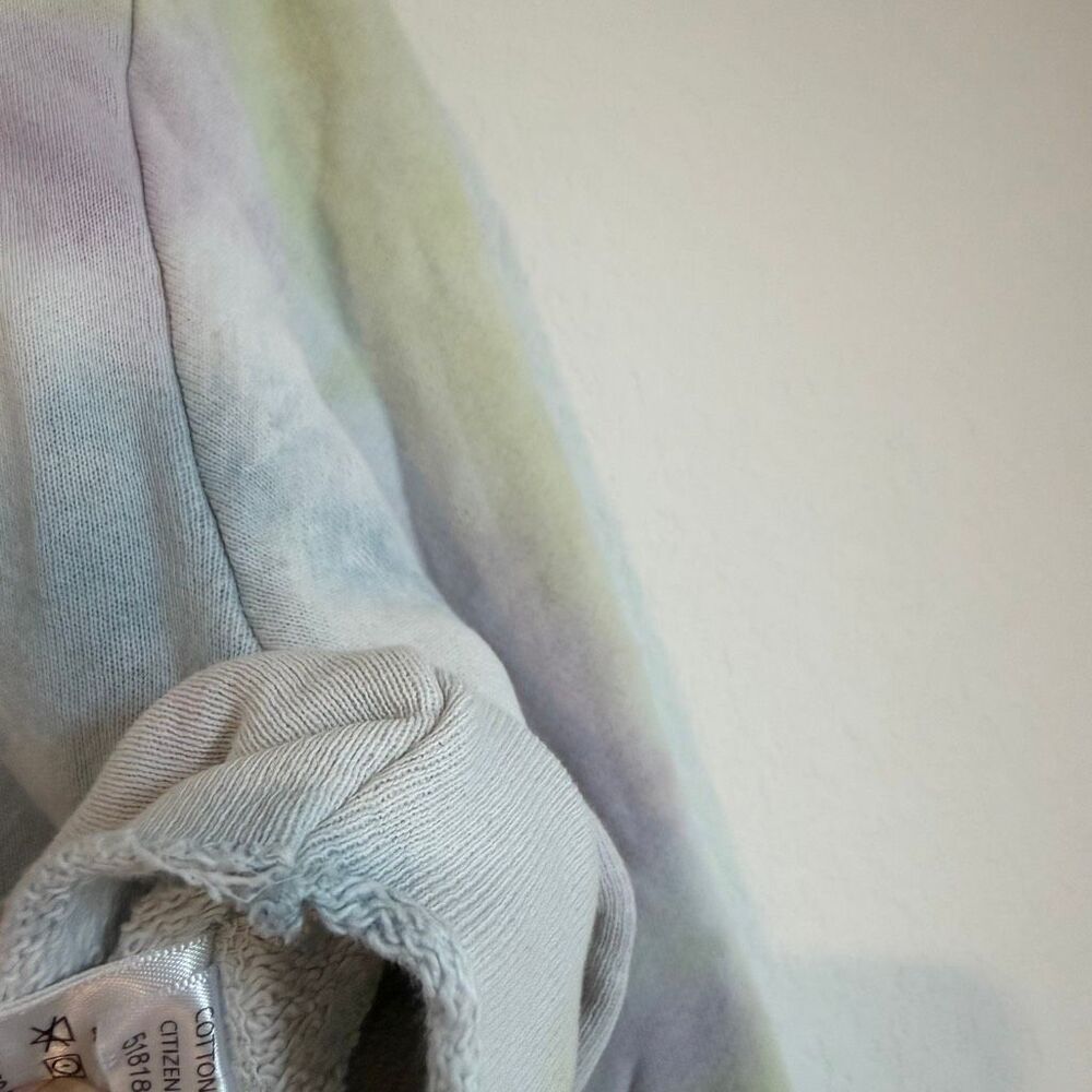 Cotton Citizen Tie Dye Half Zip Pullover Cropped Sweatshirt Women's Size XS - Picture 7 of 7